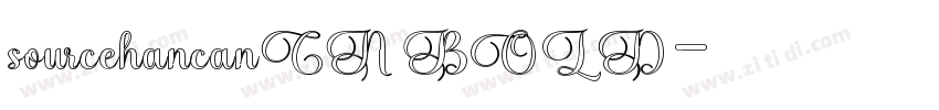 sourcehancanCN BOLD字体转换